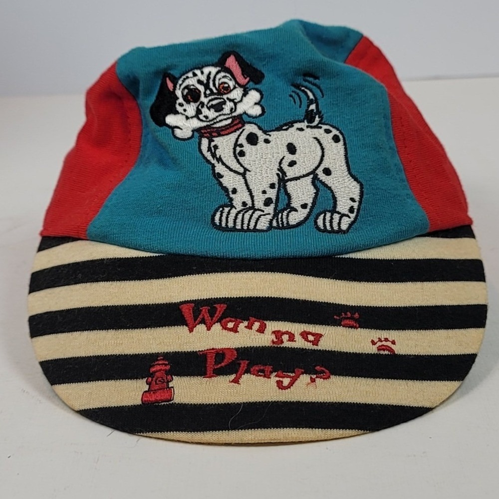Disney Store 101 Dalmatians Baby Hat 6-12M Vintage‎ Colorblock Wanna Play Cap